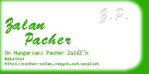 zalan pacher business card